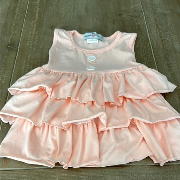 Adorable Sweetness Two Piece Peach Ruffle Tiered Capri Set - Size 2T - NWOT - Picture 4 of 12